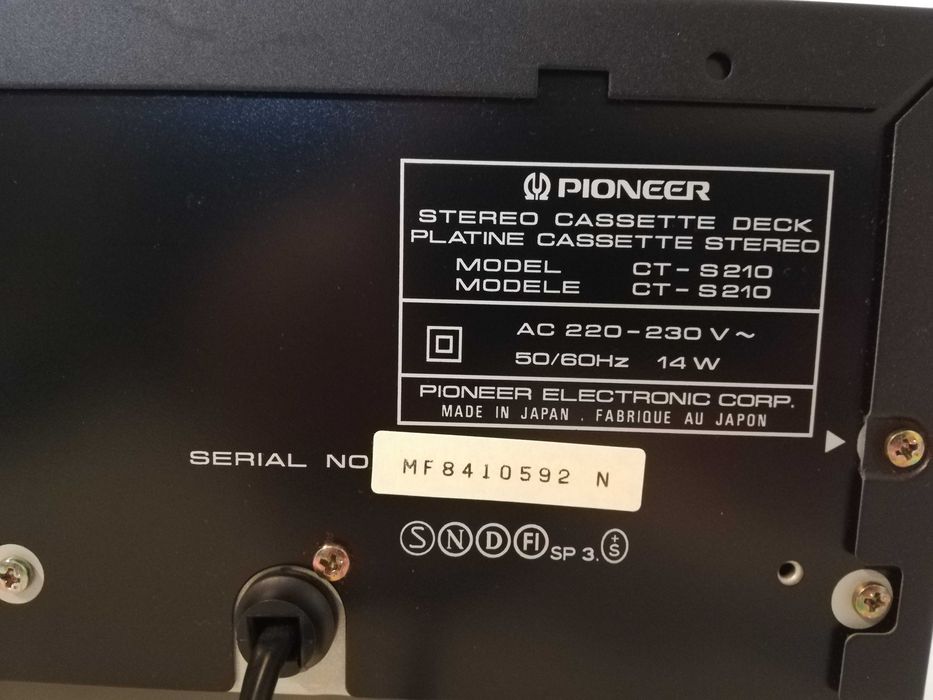 Stereo Casette Deck PIONEER model CT-S210 - Vintage/JAPAN