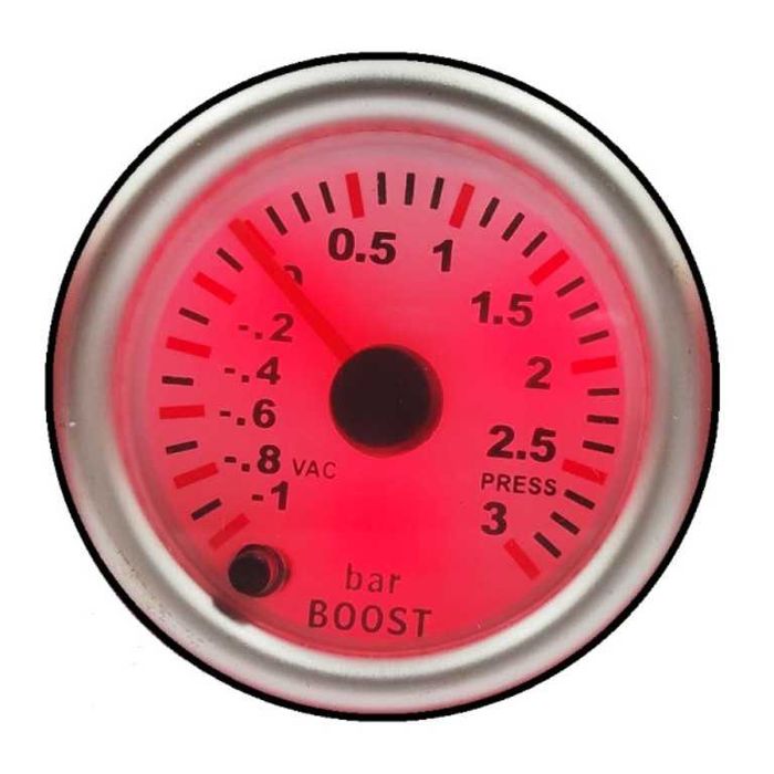 Уред за налягането на турбината Boost Meter RGB - 3 bar/52мм/7 цвята