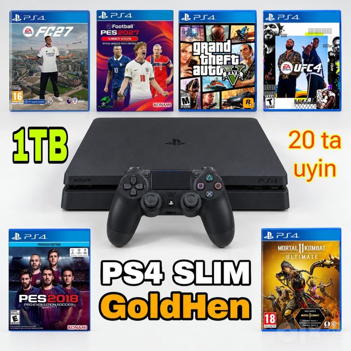 PlayStation 4 Slim 1TB Orginal + 20 Играми