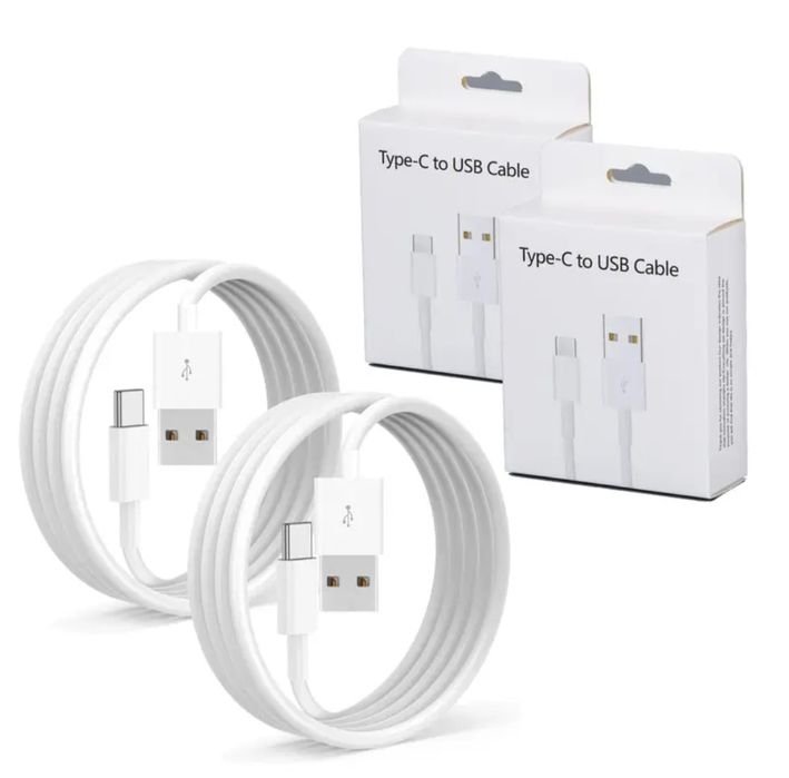 2 Metri Cablu USB-A-USB-C compatibil cu iPhone 15,16,17, Samsung