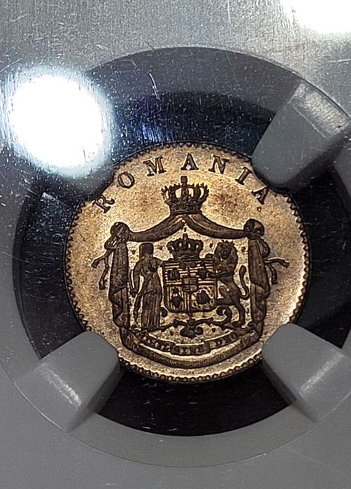 Moneda 1 banu 1867 Gradat NGC 64 bani vechi bancnote