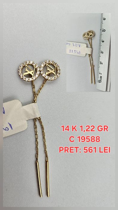 Amanet F28: Cercei aur 14k 460Lei/Gram (N)