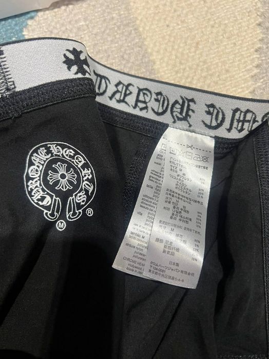 Boxeri Chrome Hearts negri cu craniu pe laterale, mărimea M, noi în cutie