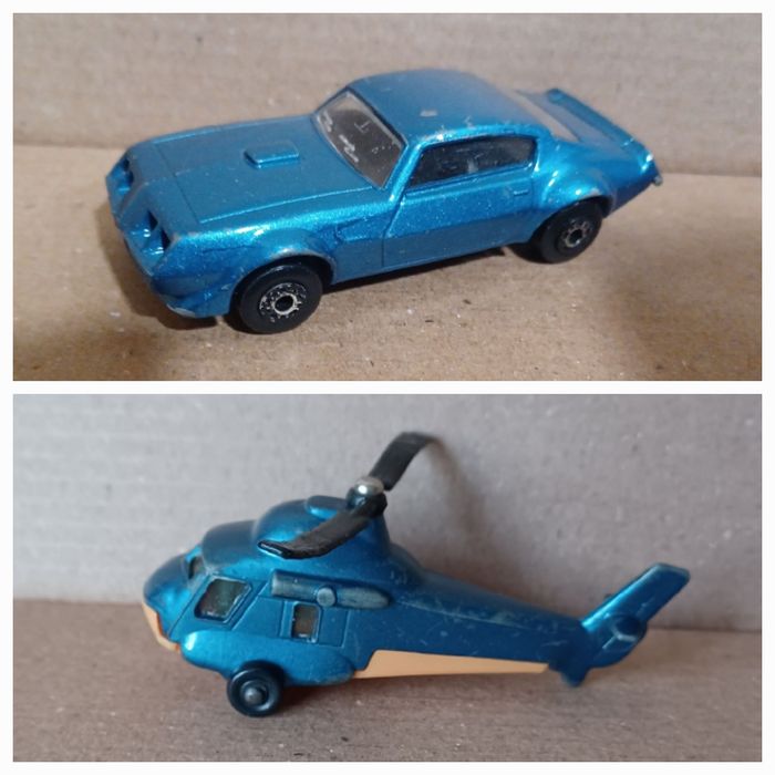 Колекционерска българска метална количка и хеликоптер matchbox