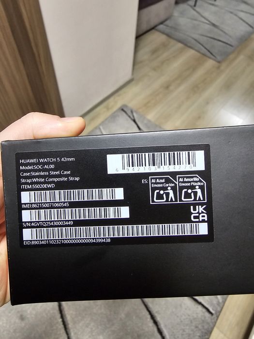 Smartwatch HUAWEI Watch 5, 42mm, LTE, Wi-Fi, Android/iOS, White nou