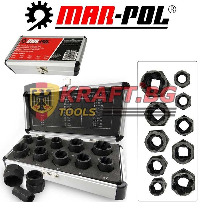 комплект екстрактори за болтове