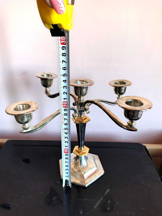 Страхотен Посребрен Свещник