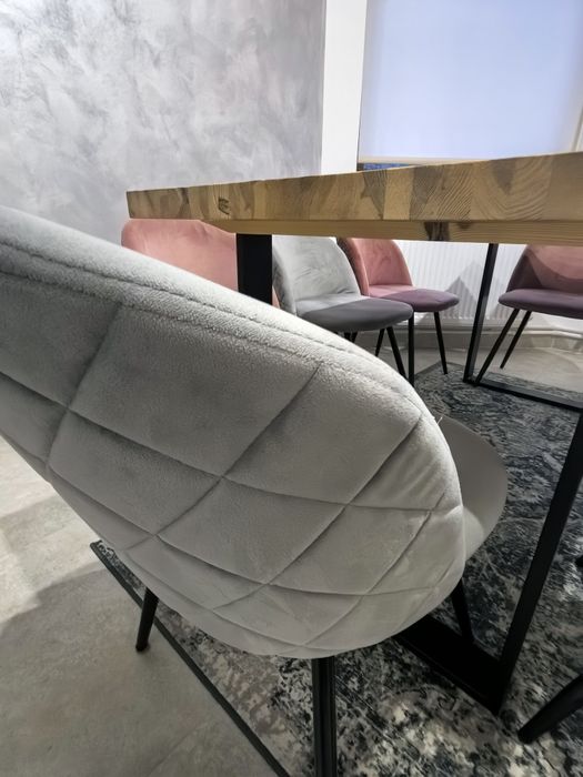 Set masă dining/living/ bucătărie + 8 scaune tapițate