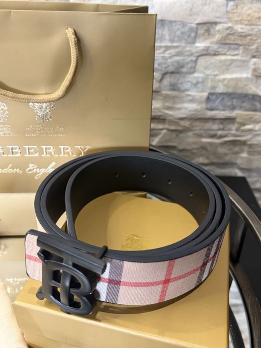 Мъжки Колан Естествена Кожа Burberry