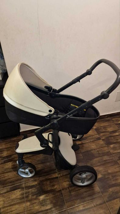 Продавам мултифункционална детска количка Mima Xari летен и зимен вариант комплект с преносимо кошче