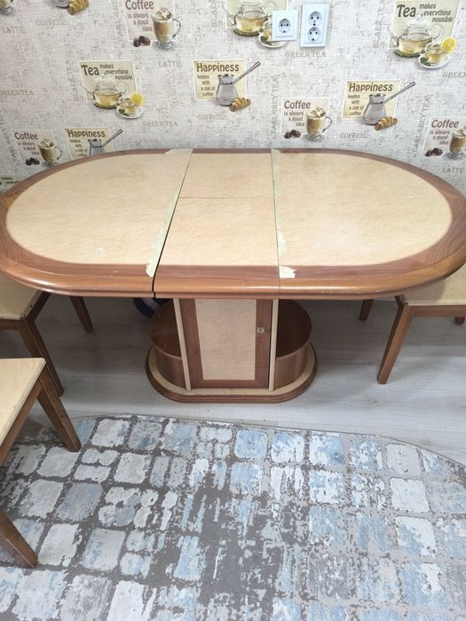 Продам стол настоящее дерево+ 6 стульев