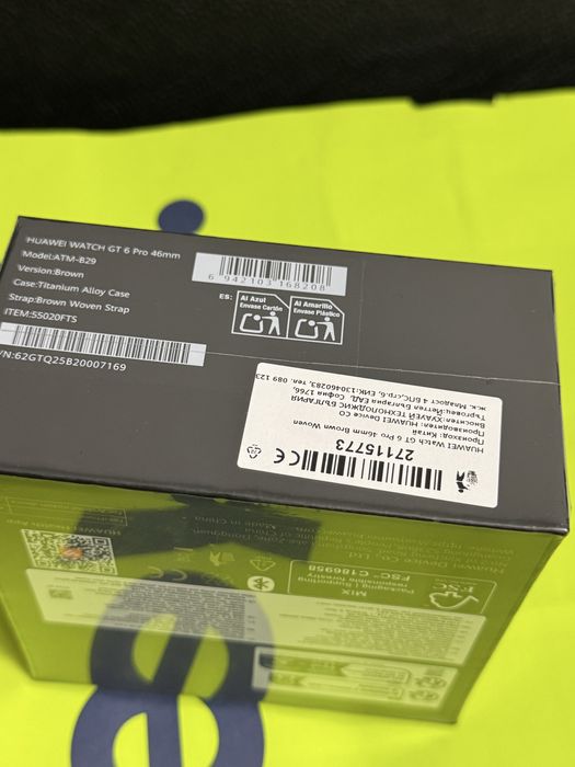 ЗАПЕЧАТАН 46mm Huawei watch GT 6 Pro | GT6 BT Гаранция Yettel 2028
