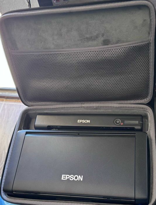 Imprimanta portabila Epson WF 100 si scaner portabil Epson ES - 60 w