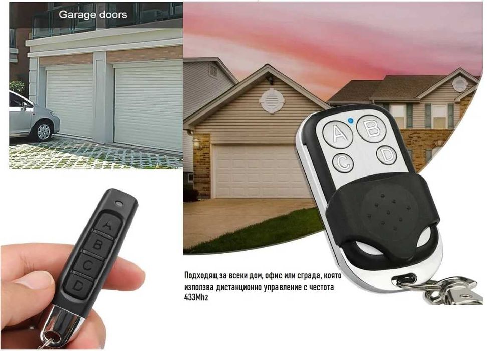 Клониращо универсално дистанционно 433 mhz гараж гаражни врати бариери