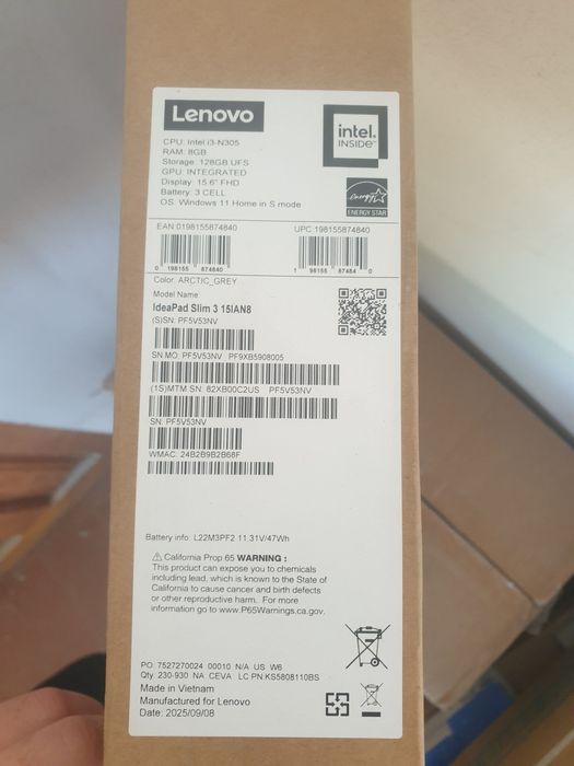 Ноутбук IdeaPad Slim 3