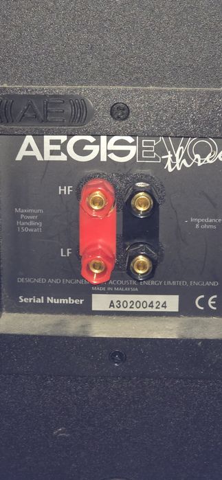 Boxe AEGIS Evo three 150 watt per boxa, 8 ohmi
