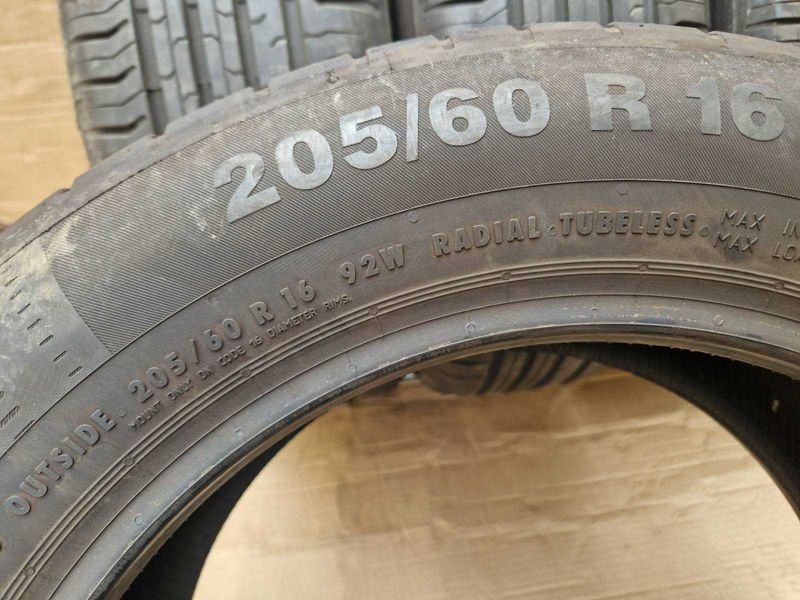 4 Continental R16 205/60
летни гуми 
DOT0418