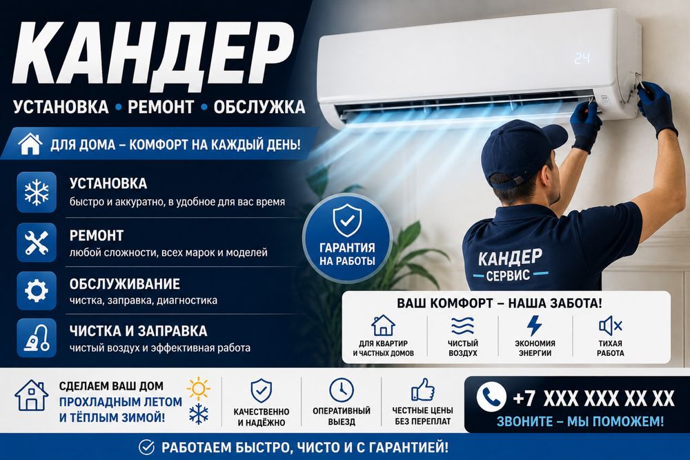 кондиционер установка, ремонт и обслуживание кондиционеров