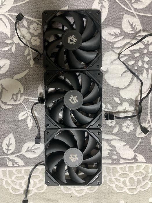 Корпус аквариум + 3 кулера id cooling