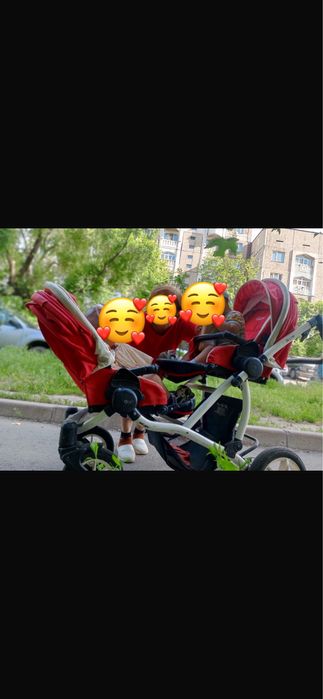 Коляска прогулочный егіздерге