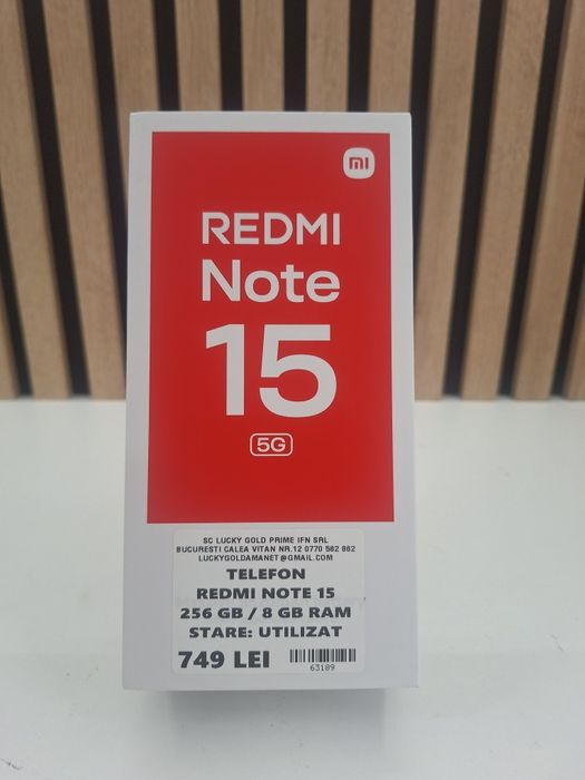 Redmi Note 15 / Sigilat / 256GB / 8GB RAM / #63189