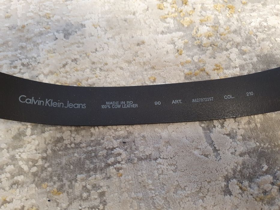 Curea din piele Calvin Klein Ck Noua Maro Grena