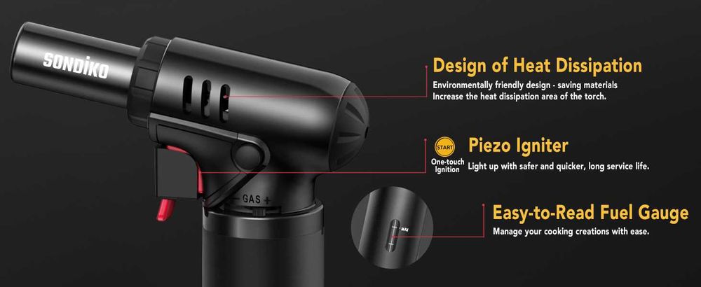 Torță de bucătărie cu indicator de nivel al combustibilului S907