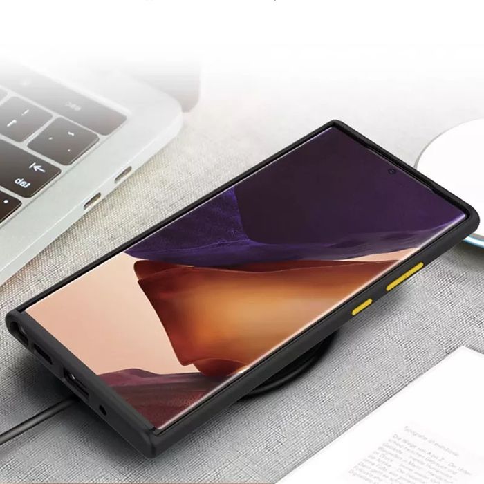 Samsung Note 20 Ultra Husa Hybrid Silicon Negru Spate Plastic