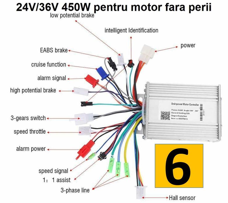 Controler bicicleta electrica /scuter 36V/1000W, 48V/1000W 1500W Noi!