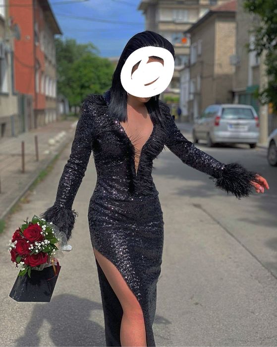 Черна бална рокля