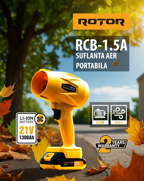 Rotor suflanta aer baterie- compatibila cu acumulator Makita 18 volti