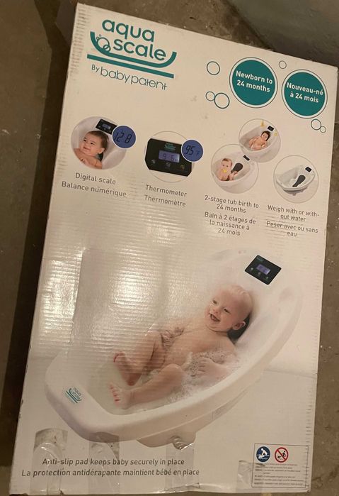 Cadita 3 in 1 cu termometru si cantar Aquascale