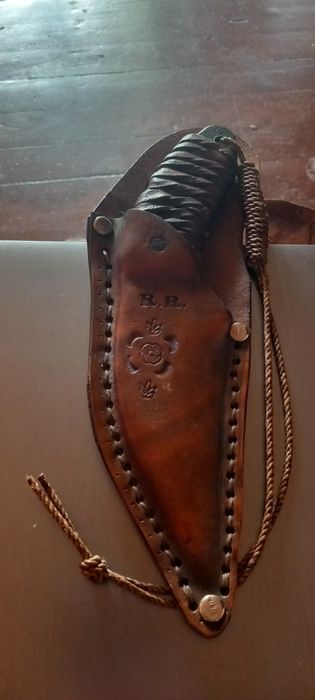 Масивен нож, за колекция, къмпинг, лов и риболов. Кания ест.кожа