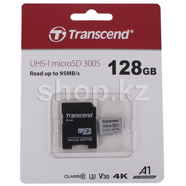 Карта памяти Micro SDXC 128Gb Transcend