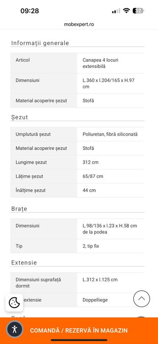 Colțar extensibil Monza Mobexpert gri