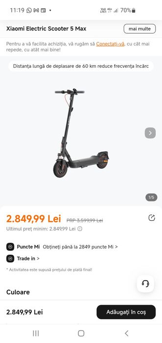 Trotineta electrica Xiaomi