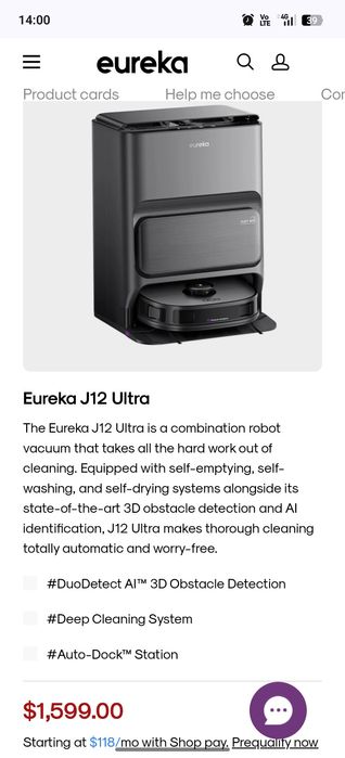 Aspirator robot Eureka