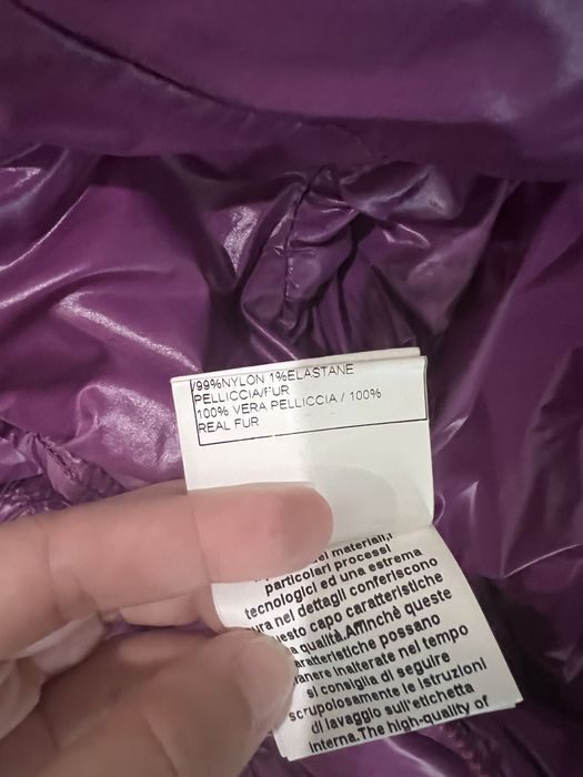 Geaca ermanno scervino(guess, armani),puf natural/guler blana naturala