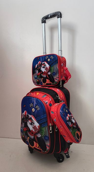 Ученически раници с колела + чанта + несесер/ безплатна доставка/