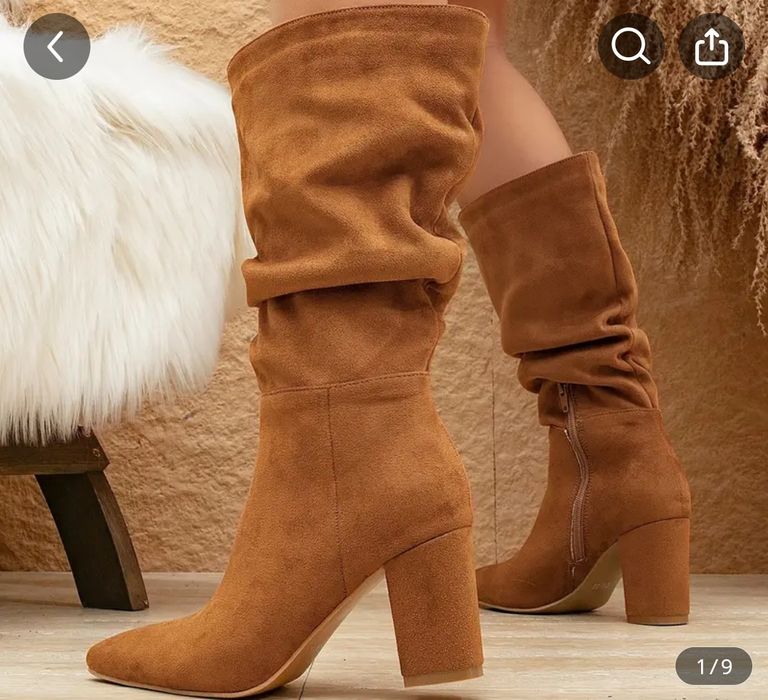 Cizme de catifea elegante