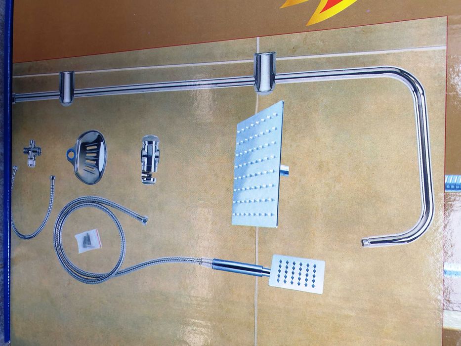 Намален от 110лв-Душ тръбна система БЕЗ СМЕСИТЕЛ. Душ пита+слушалка