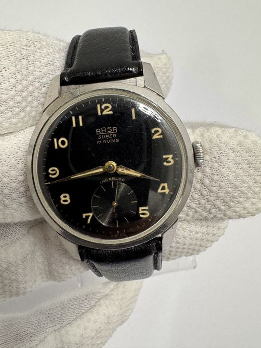 Rar! Ceas ARSA wehrmachtswerk, militar WWII (ww2). Swiss made