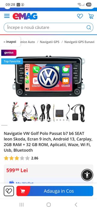 Navigatie VW Golf Polo Passat b7 b6 SEAT leon Skoda Tiguan