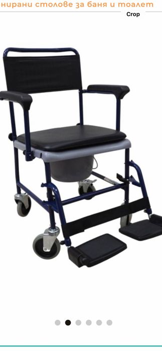 Инвалидна количка, тоалетен стол за баня с колелца.Проходилка и дюшек