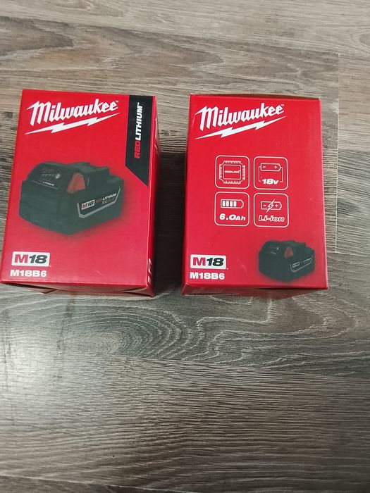 4 buc baterii Milwaukee de 6 a NOI