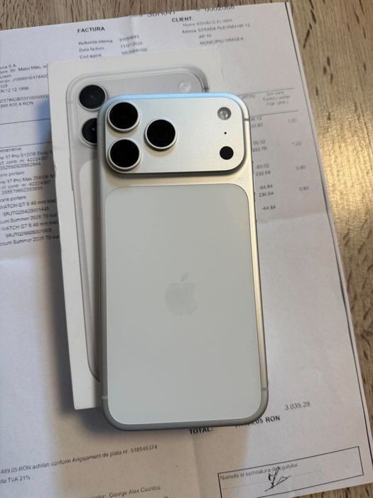 Iphone 17 pro max silver impecabil !   !