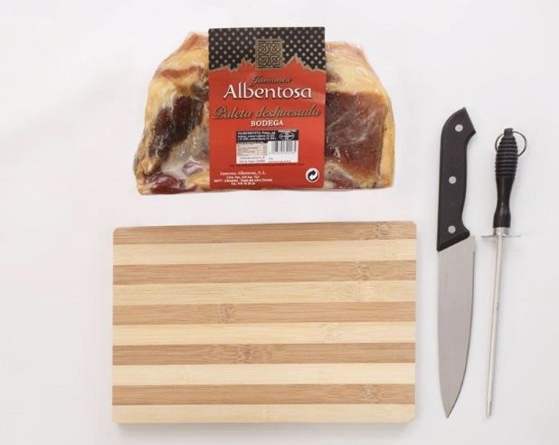 Хамон комплект с нож , дъска и масат