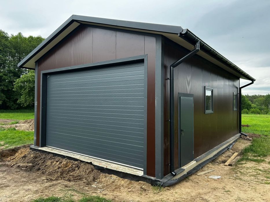 Garaj dublu 7 x 4.5 structura metalica usoara