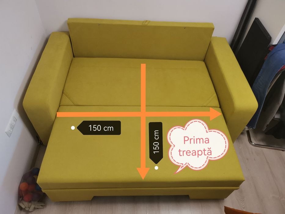 Canapea extensibilă ANICA (Staer) NOUĂ + topper ortopedic 160x200 nou
