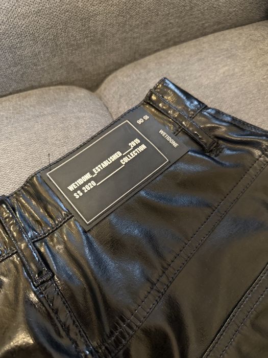 Тениска Saint Lurent/ Потник Balmain / Латексов панталон We11done